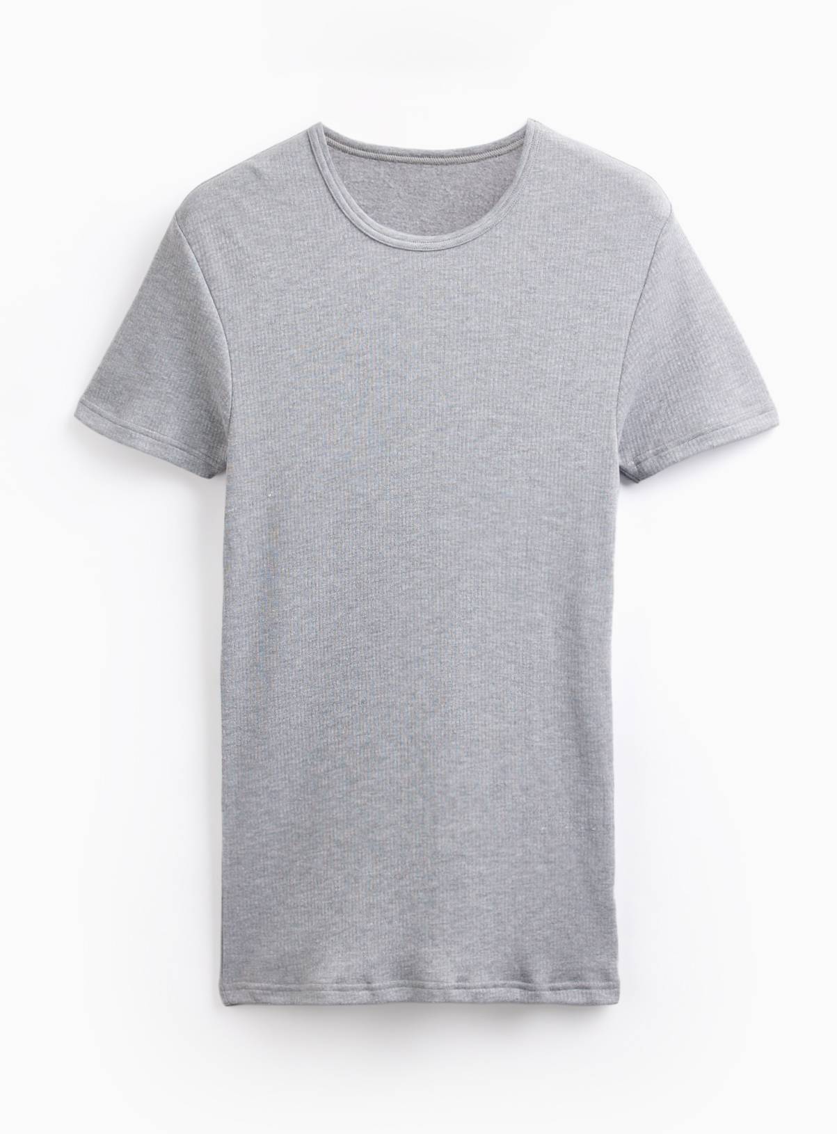 Grey Maximum Warmth Thermal Ribbed T-Shirt  XXXL - Image 1