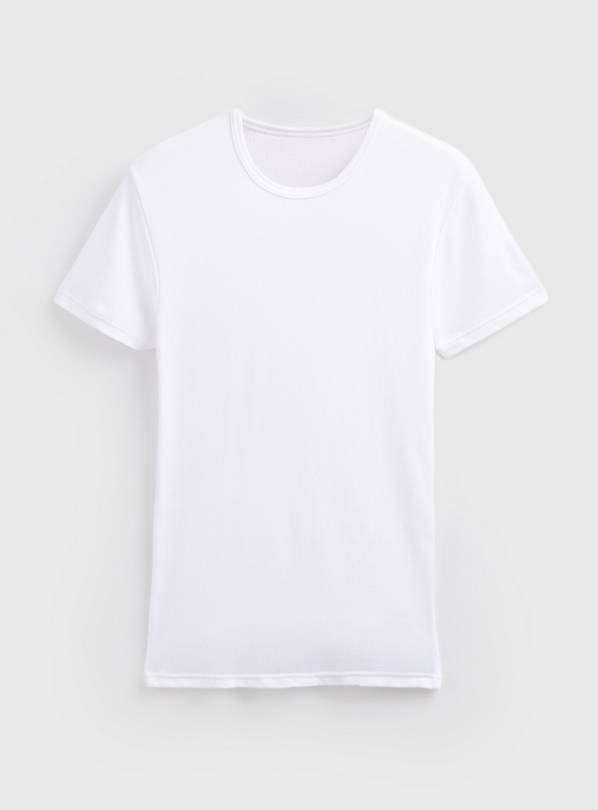 White Thermal Max Warmth Short Sleeve Top S