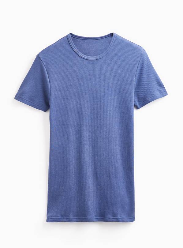 Blue Thermal Short Sleeve Top XS