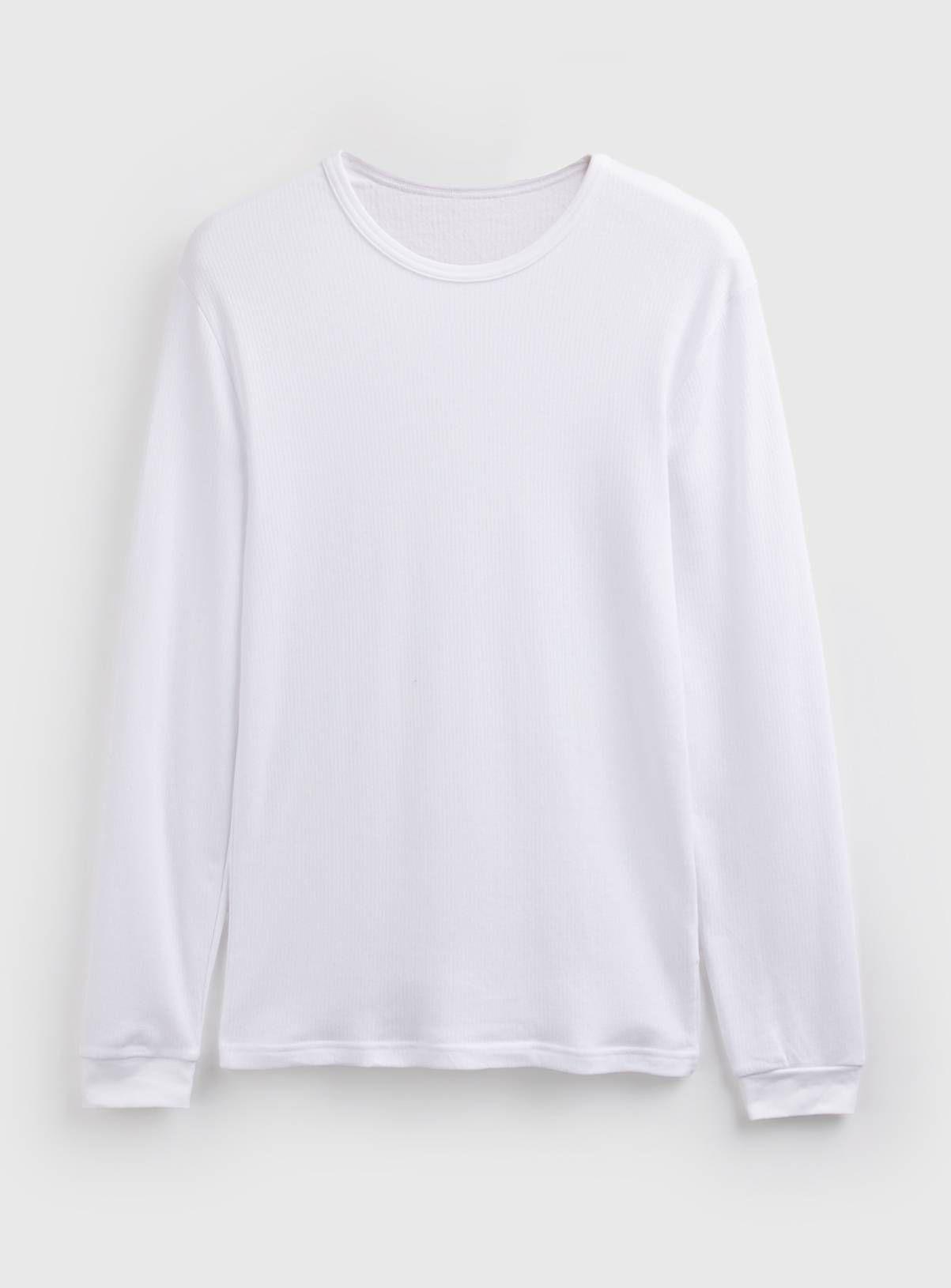 White Maximum Warmth Thermal Ribbed Long Sleeve Top XL - Image 2