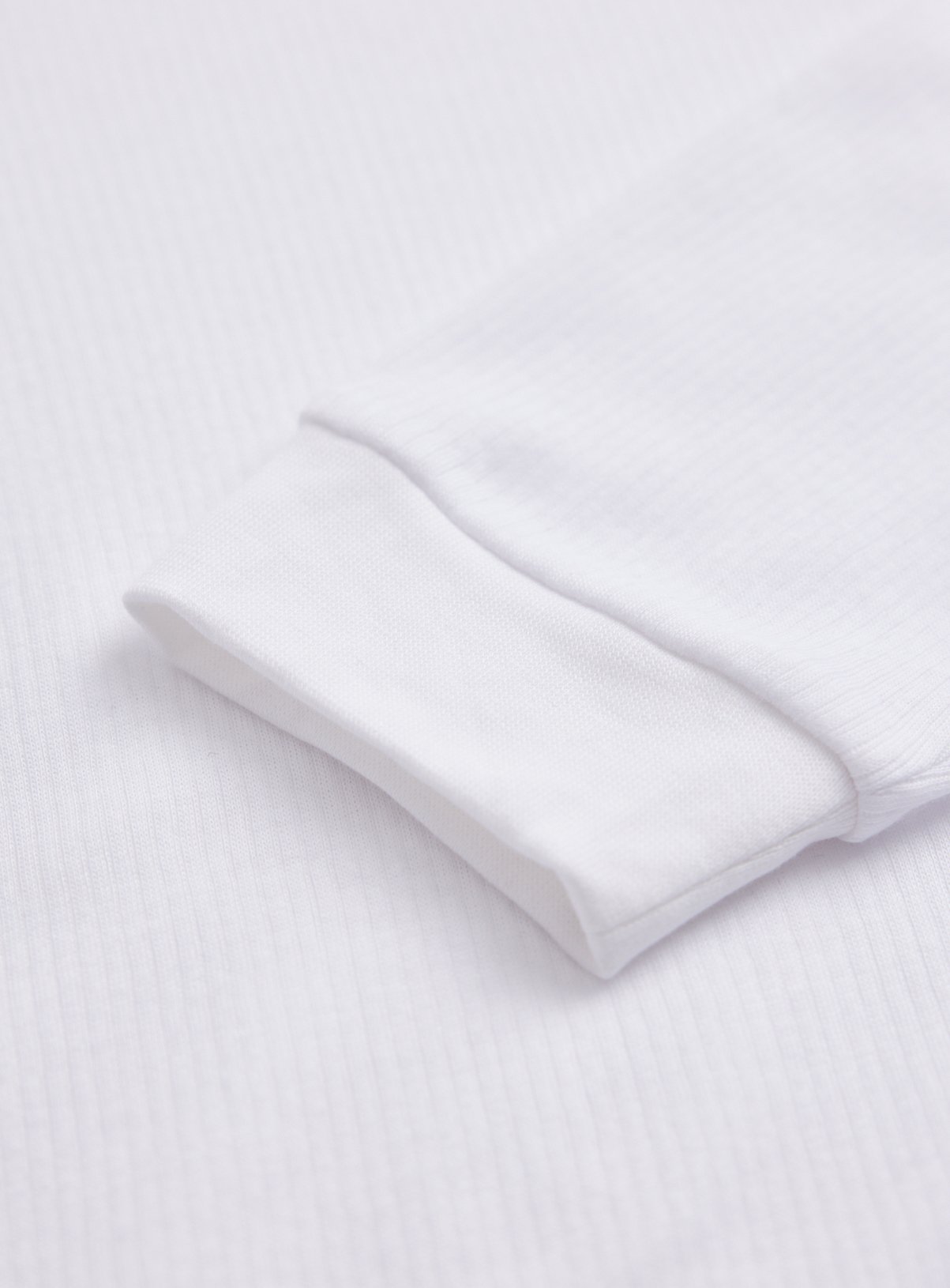White Maximum Warmth Thermal Ribbed Long Sleeve Top XL - Image 3 thumbnail