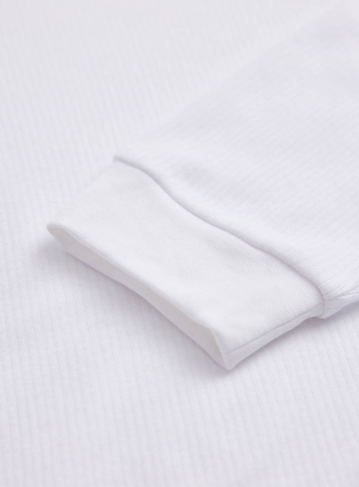 White Maximum Warmth Thermal Ribbed Long Sleeve Top XL - Image 3