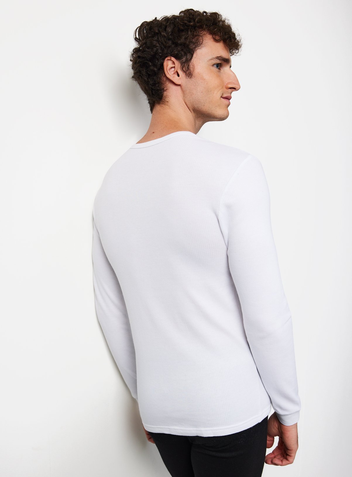 White Maximum Warmth Thermal Ribbed Long Sleeve Top XL - Image 4 thumbnail