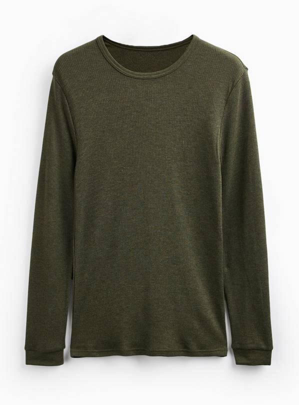 Green Marl Thermal Max Warmth Ribbed Long Sleeve Top XXL