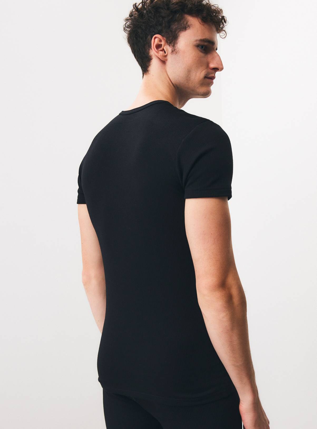 Charcoal Marl & Black Thermal Crewneck T-Shirts 2-Pack M - Image 5