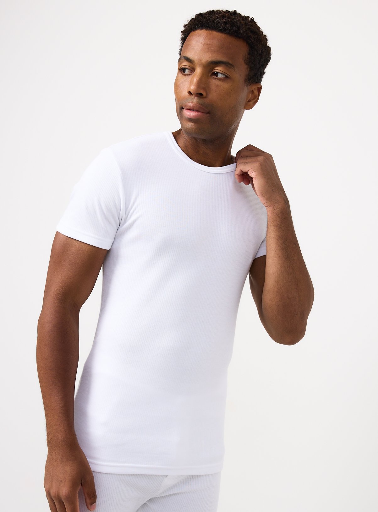 Grey & White Thermal Short Sleeve Tops 2 Pack XXL - Image 2 thumbnail