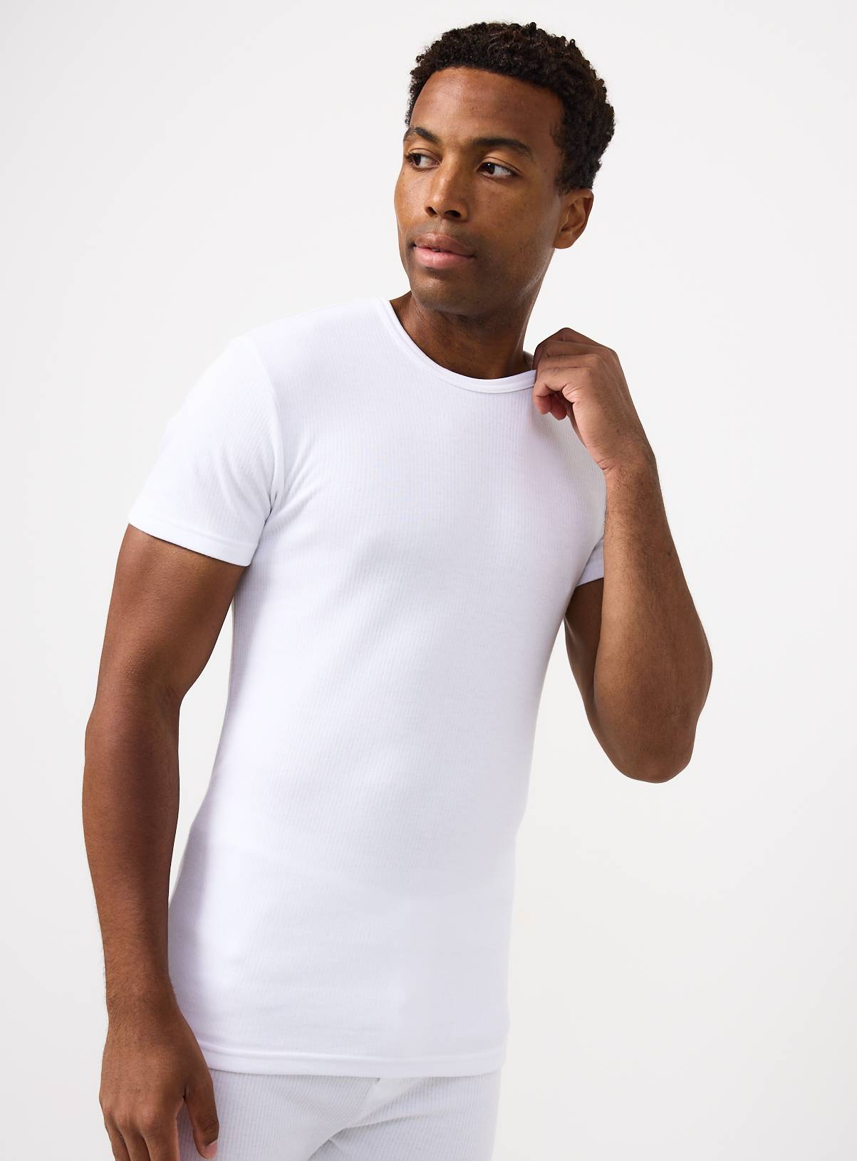 Grey & White Thermal Short Sleeve Tops 2 Pack XXL - Image 2