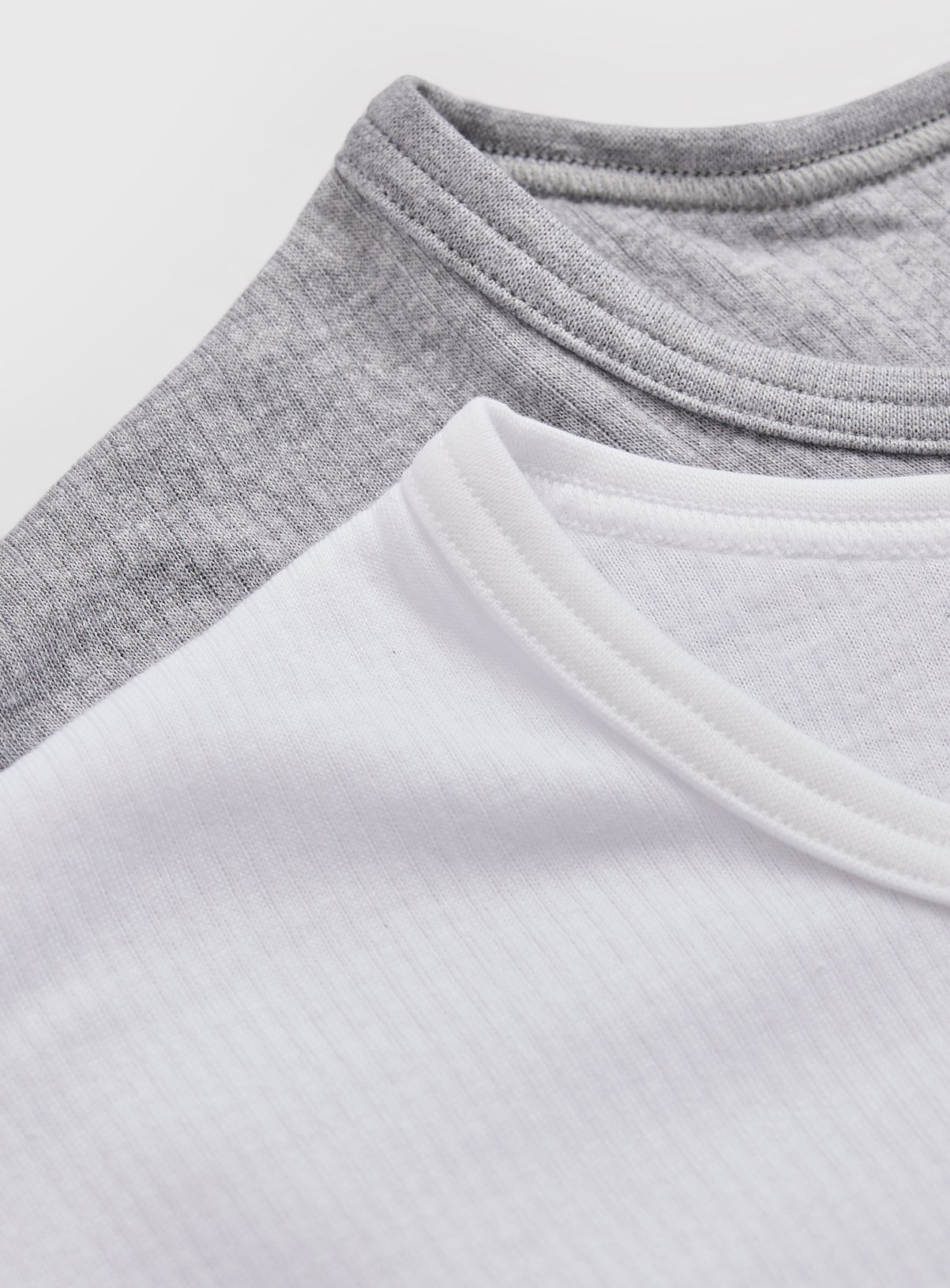 Grey & White Thermal Short Sleeve Tops 2 Pack XXL - Image 3 thumbnail