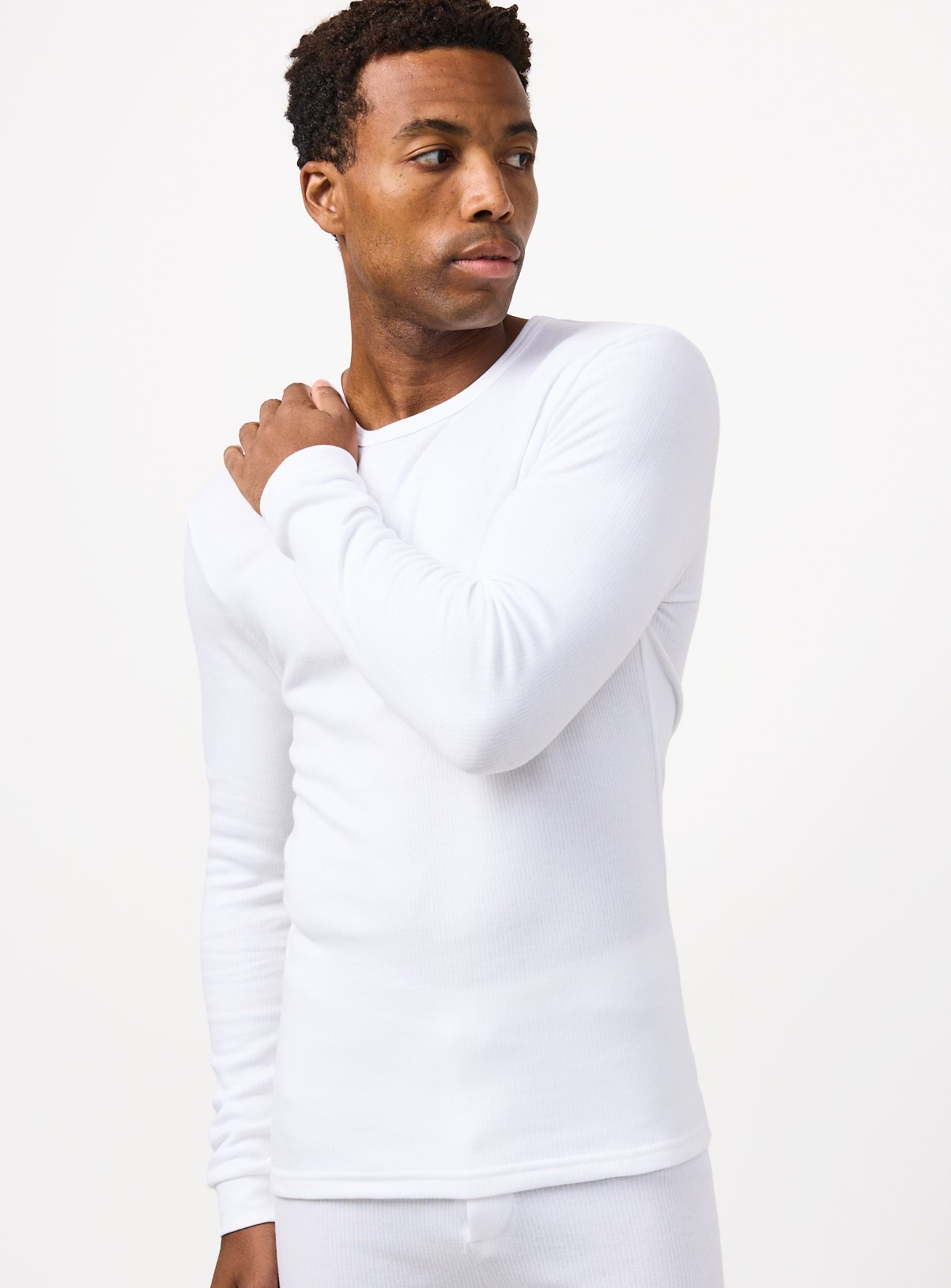 Grey & White Thermal Long Sleeve Tops 2 Pack XL - Image 2 thumbnail