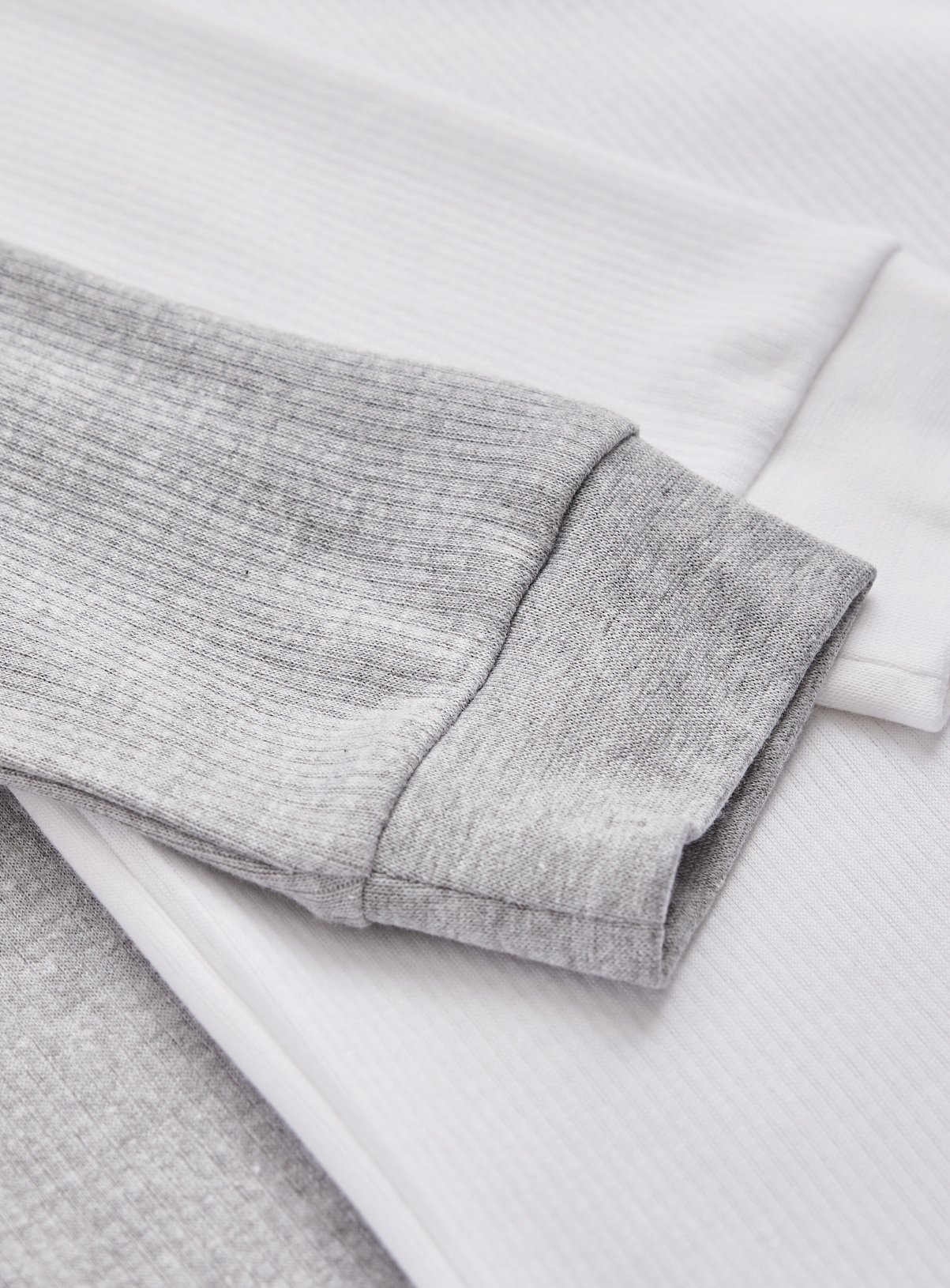 Grey & White Thermal Long Sleeve Tops 2 Pack XL - Image 4 thumbnail