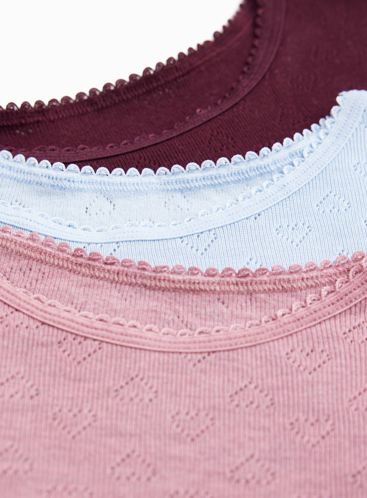 Thermal Pointelle Tops 3 Pack 9-10 years - Image 2