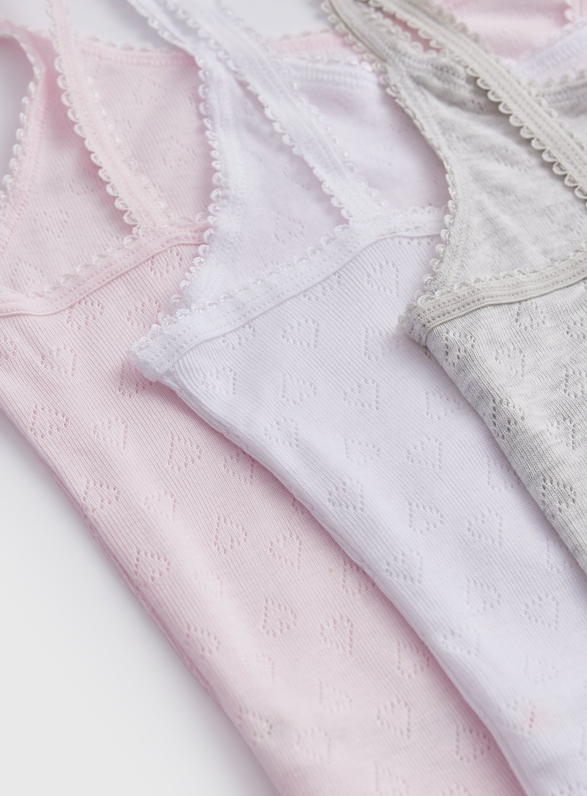 Thermal Pointelle Camis 3 Pack 8-9 years - Image 2 thumbnail