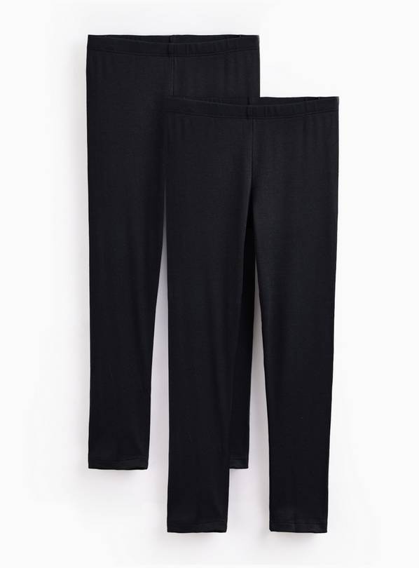 Black Thermal Leggings 2 Pack 3-4 years
