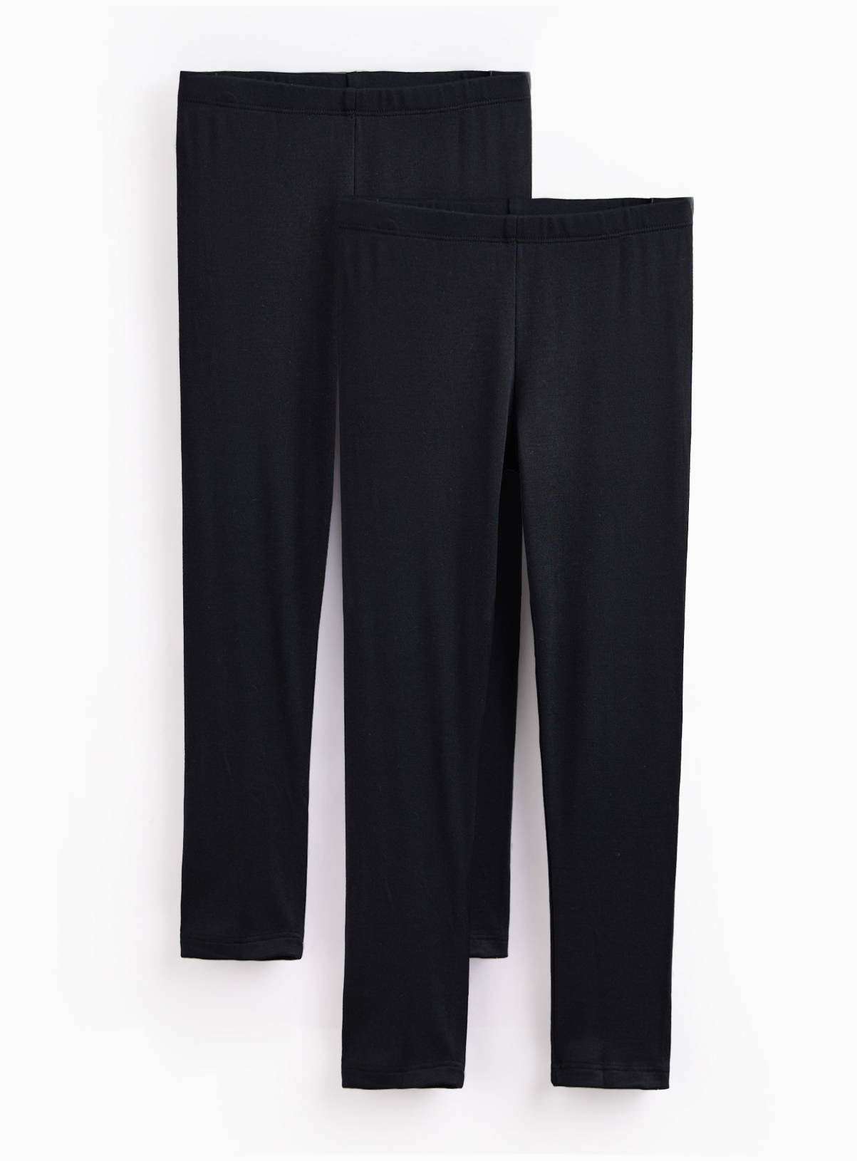 Black Thermal Leggings 2 Pack 8-9 years - Image 1