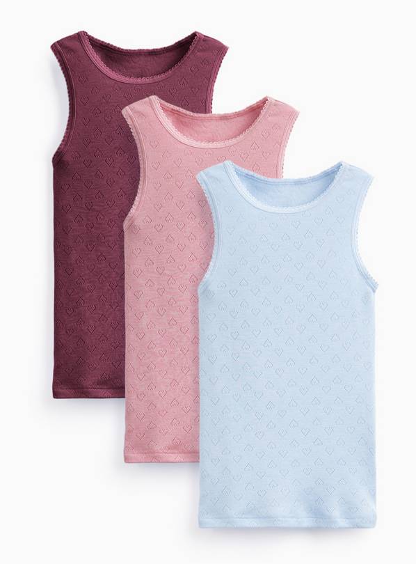 Thermal Pointelle Vests 3-Pack 4-5 years