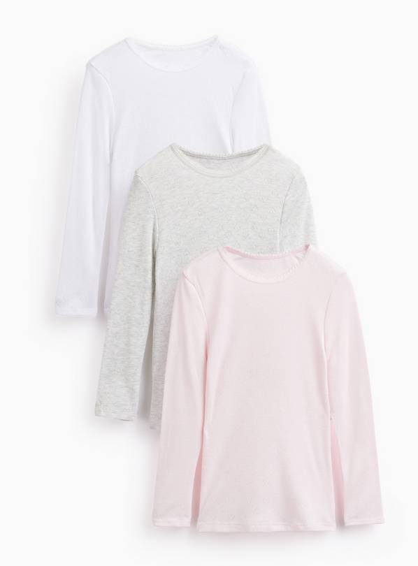 Thermal Pointelle Tops 3 Pack 2-3 years
