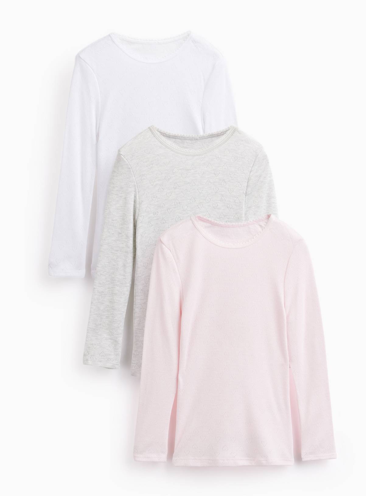 Thermal Pointelle Tops 3 Pack 9-10 years - Image 1
