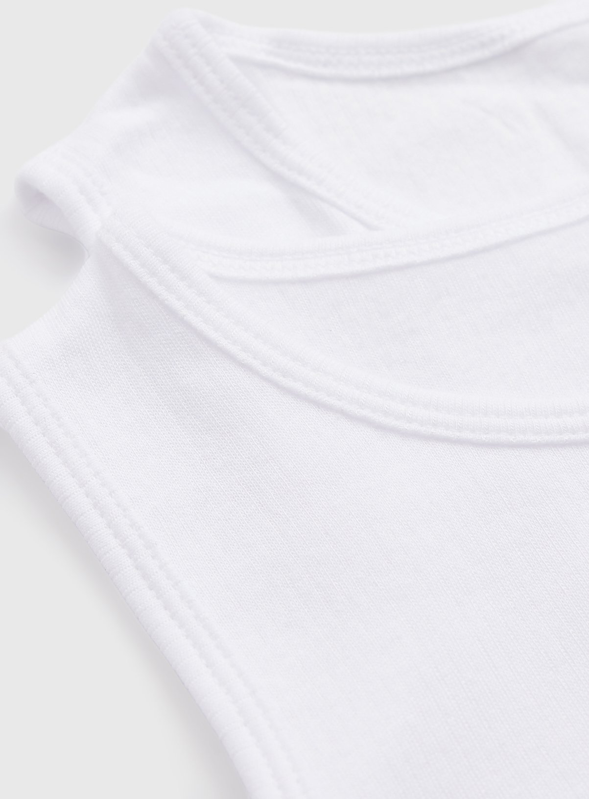 White Thermal Built-Up Shoulder Vests 3 Pack 4-5 years - Image 2 thumbnail
