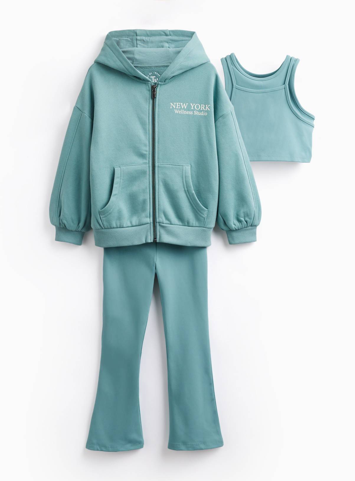Green New York Motif 3 Piece Tracksuit Set 10 years - Image 1