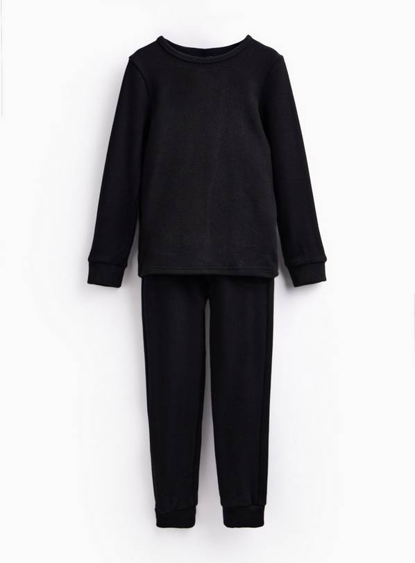 Black Thermal Fleece 2-Piece Set 4-5 years