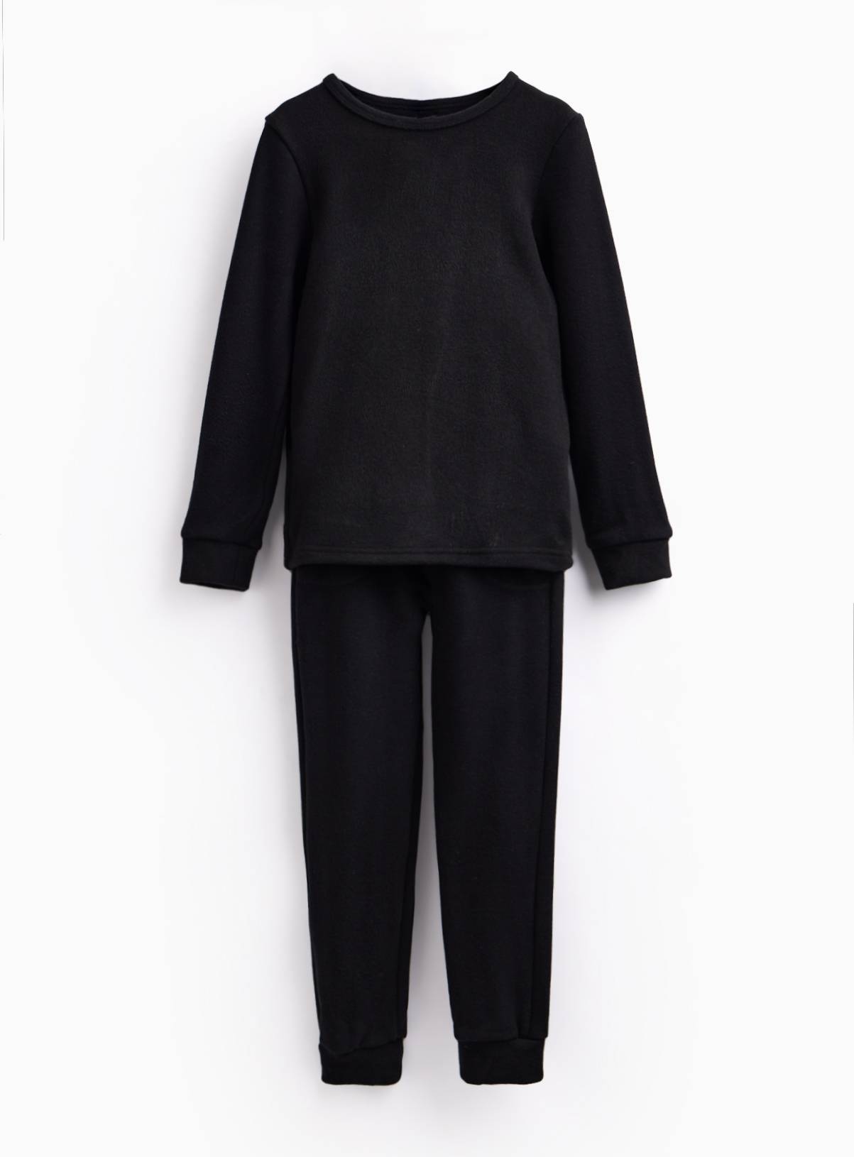 Black Thermal Fleece 2-Piece Set 2-3 years - Image 1