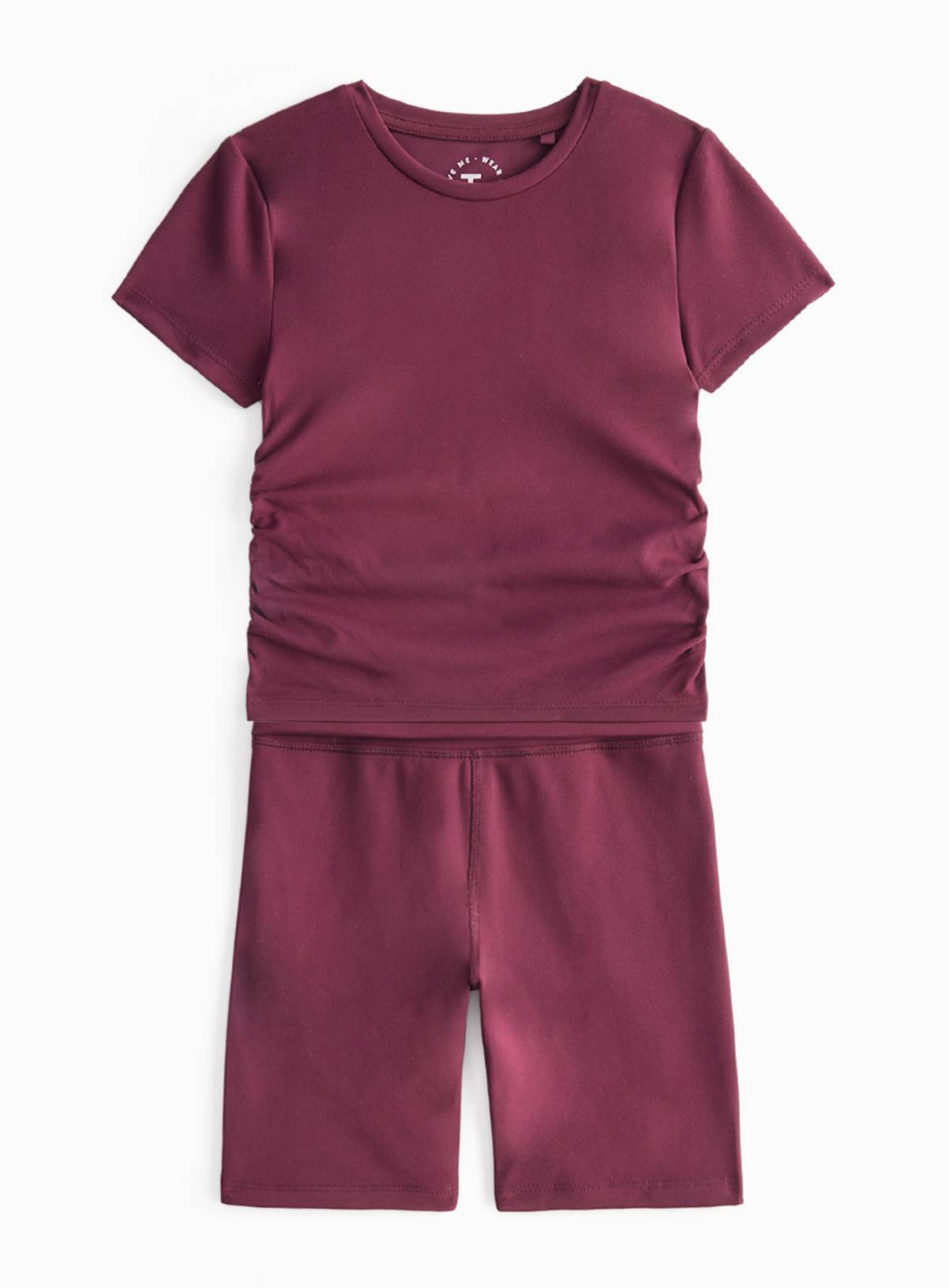Burgundy Active T-Shirt and Shorts Set 8 years - Image 1