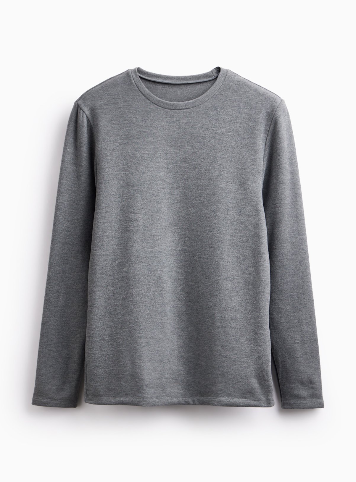 Grey Thermal Fleece Crewneck Top S - Image 3 thumbnail