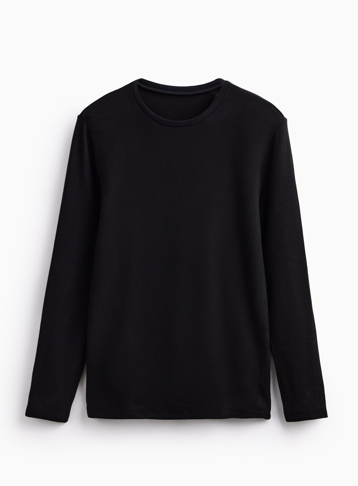 Black Maximum Warmth Thermal Fleece Crewneck Top XL - Image 3 thumbnail