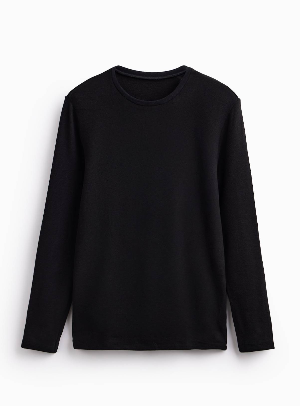 Black Maximum Warmth Thermal Fleece Crewneck Top XL - Image 3