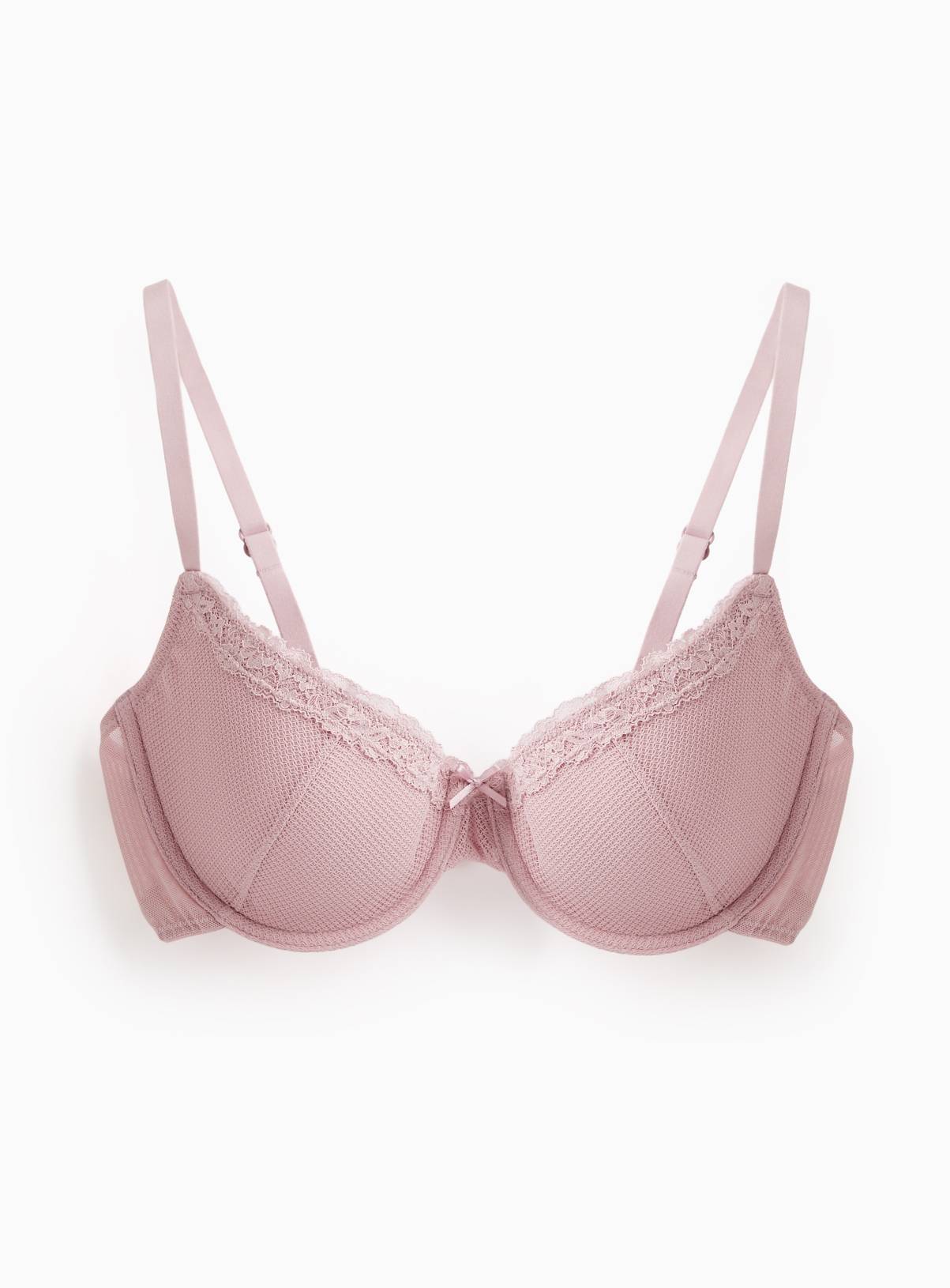 Mia Pink Lace Padded Demi Cup Bra 34DD - Image 3