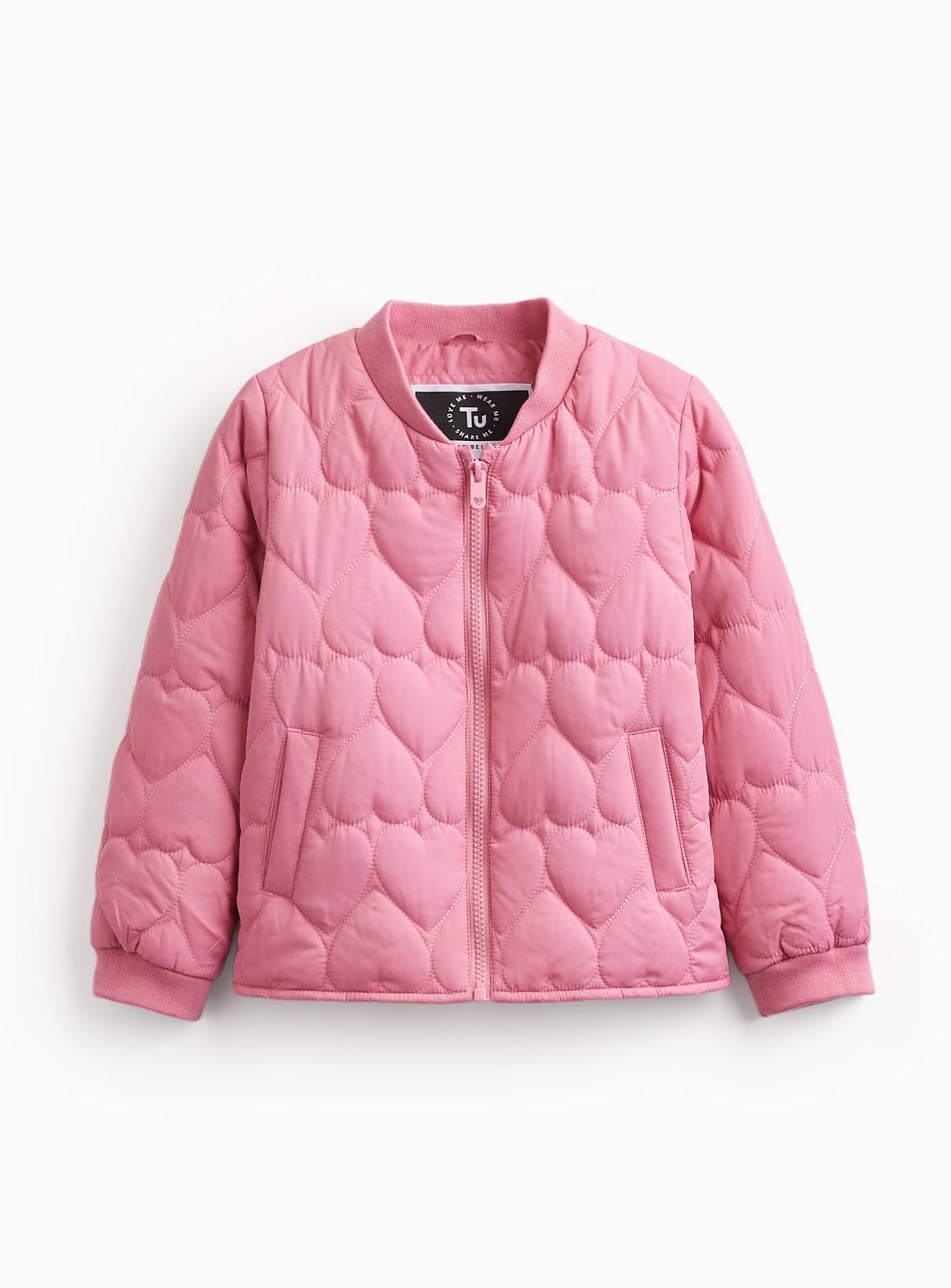 Brown Heart Print Fleece Lined Rubber 3 in 1 Mac 7-8 years - Image 5