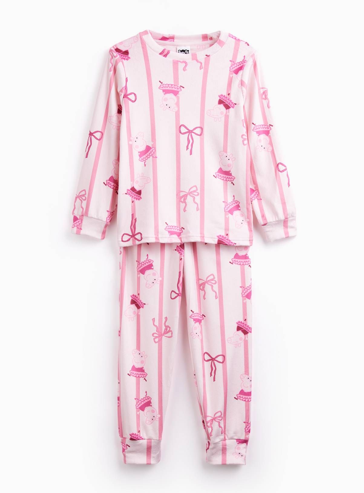 Pink Peppa Pig Bows Pyjama Set 2-3 years - Image 1