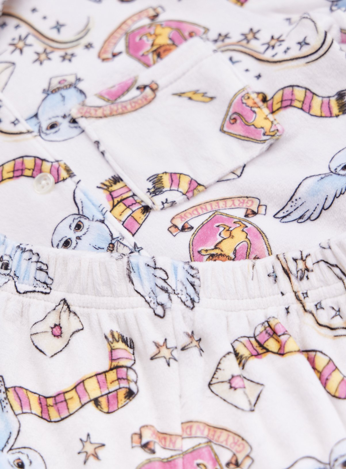 Harry Potter Owl Print Button Through Pyjama Set 7-8 years - Image 2 thumbnail