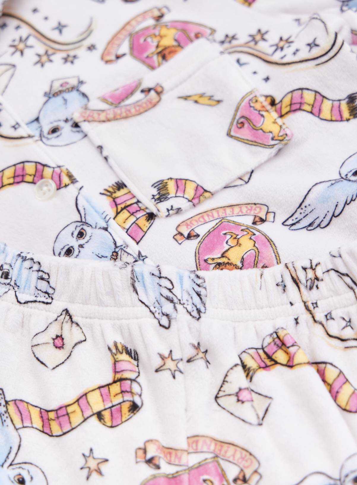 Harry Potter Owl Print Button Through Pyjama Set 7-8 years - Image 2