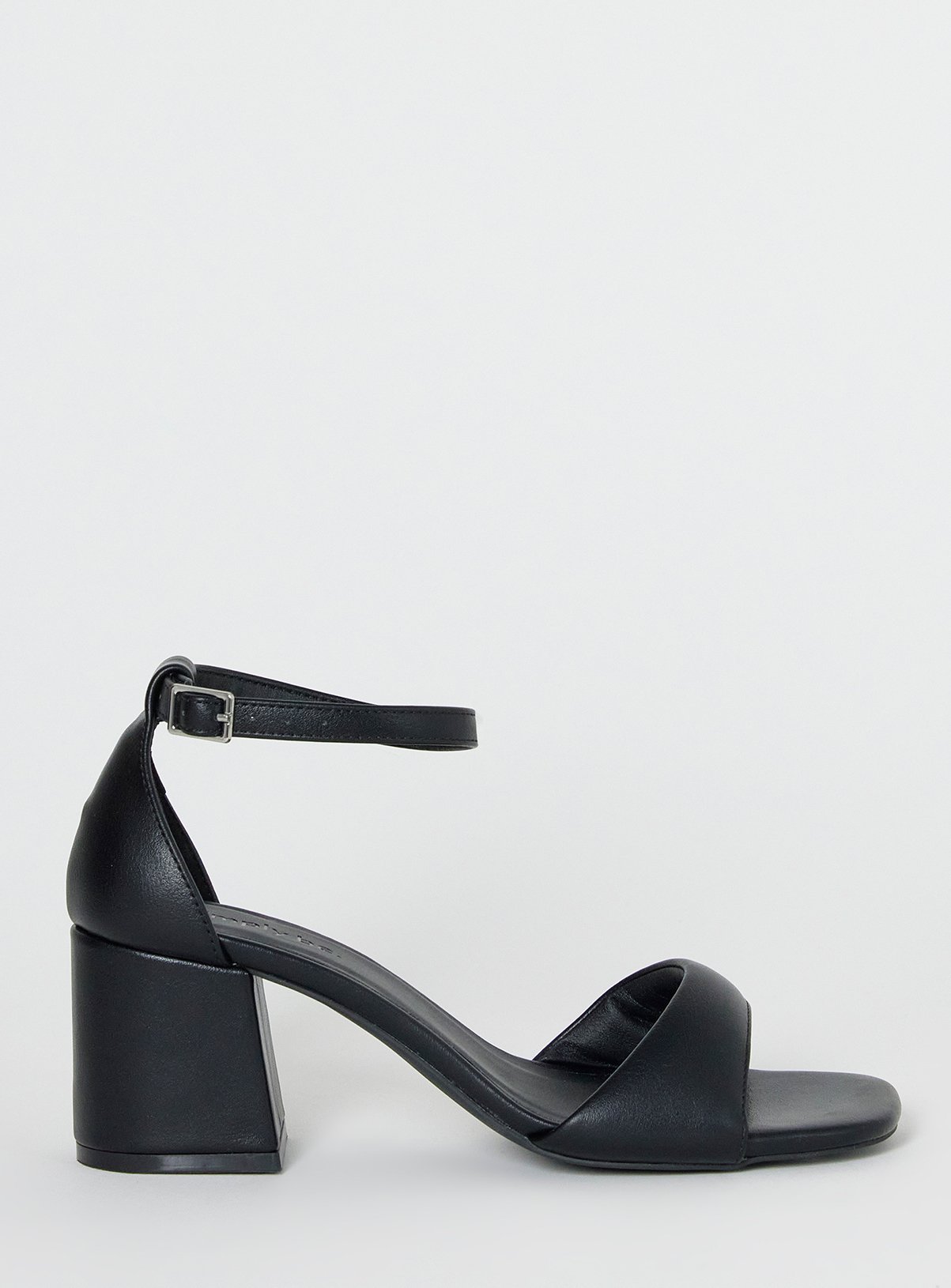 SIMPLY BE Barely There Heeled Sandal Wide Fit Black 8 - Image 3 thumbnail