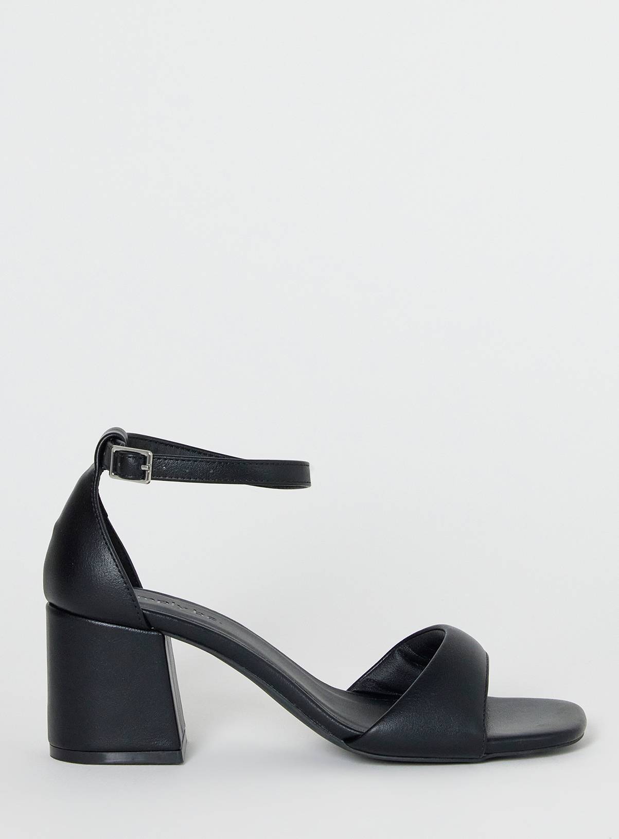 SIMPLY BE Barely There Heeled Sandal Wide Fit Black 8 - Image 3