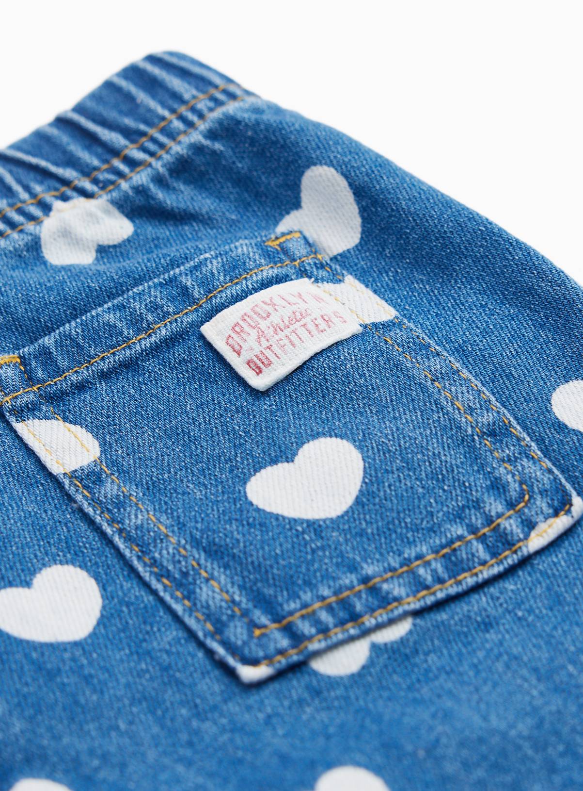 Blue Heart Print Trousers 6-9 months - Image 2