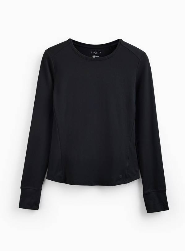 REAKTIV Black Long Sleeve Soft Touch Marl Top M