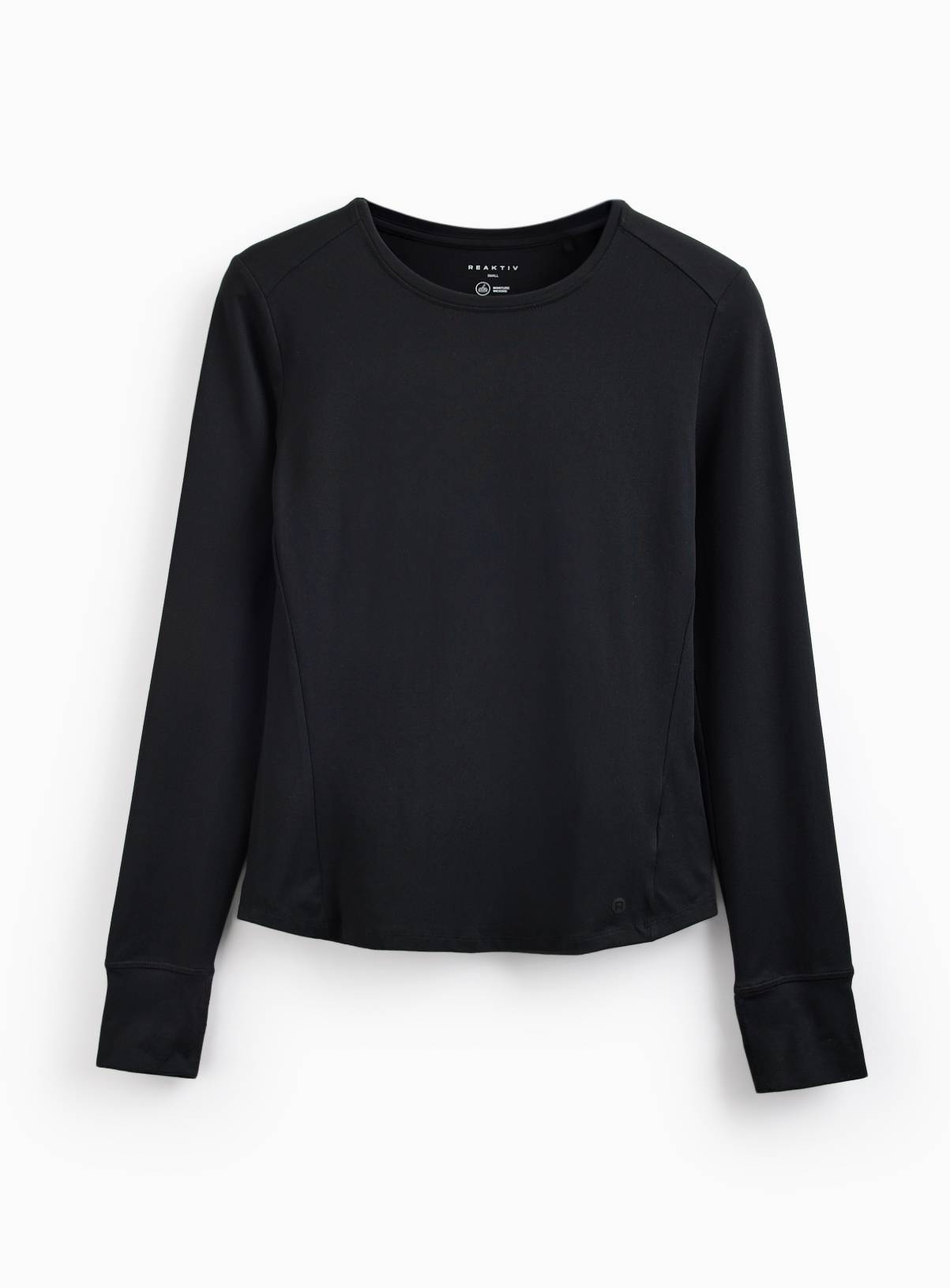 REAKTIV Black Long Sleeve Soft Touch Marl Top M - Image 3