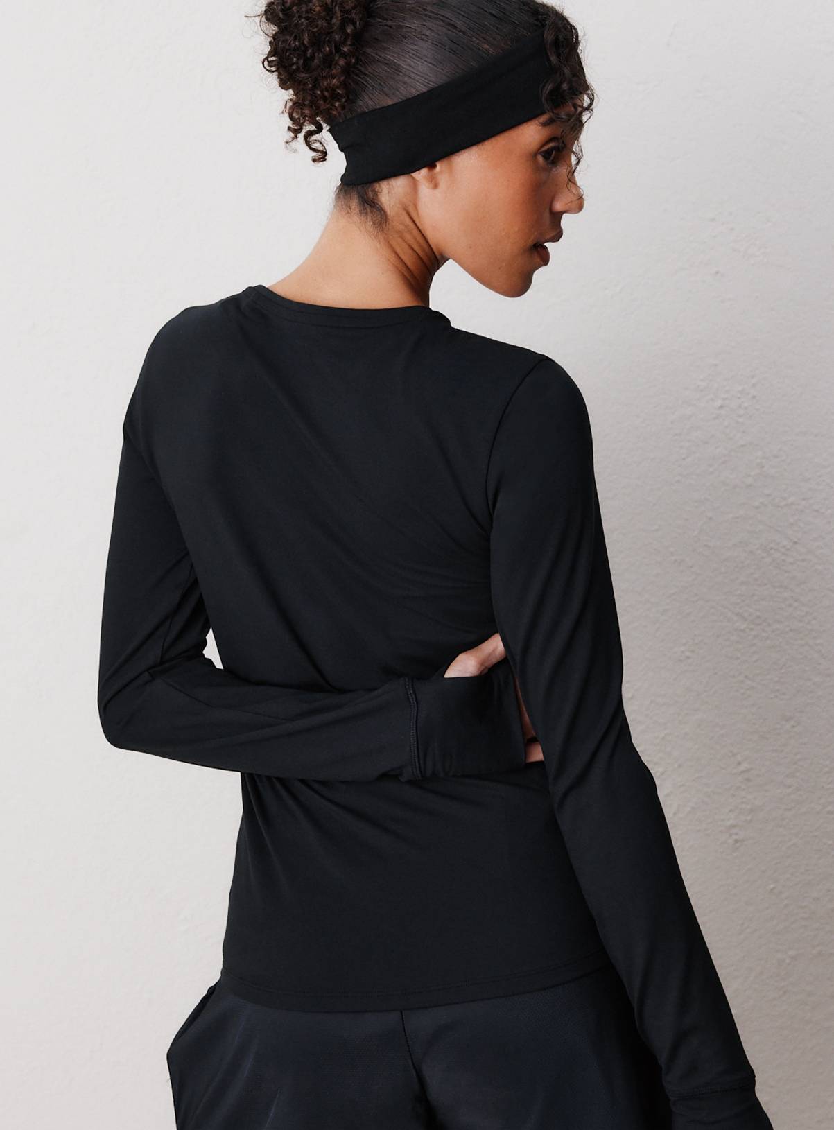 REAKTIV Black Long Sleeve Soft Touch Marl Top M - Image 5
