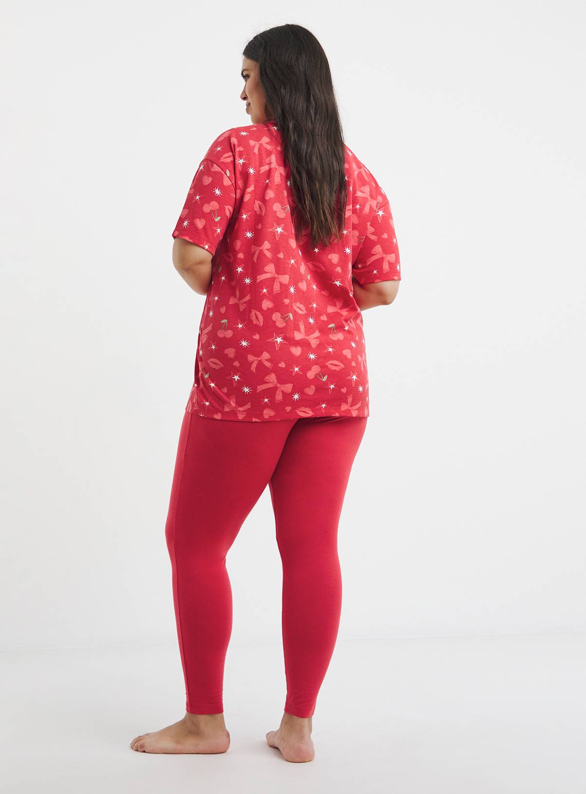 SIMPLY BE Value 2 Pack  Pyjama Sets Heart & Bow Print 32-34 - Image 3