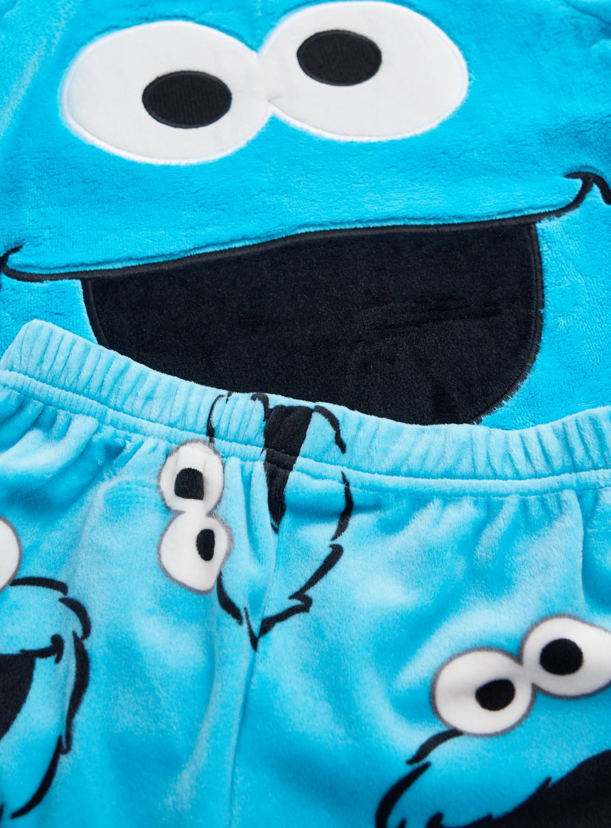 Blue Cookie Monster Fleece Pyjama Set 11-12 years - Image 2