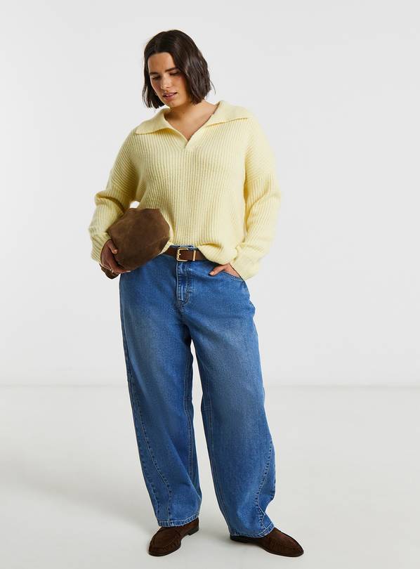 SIMPLY BE Collared Rib Jumper 28-30