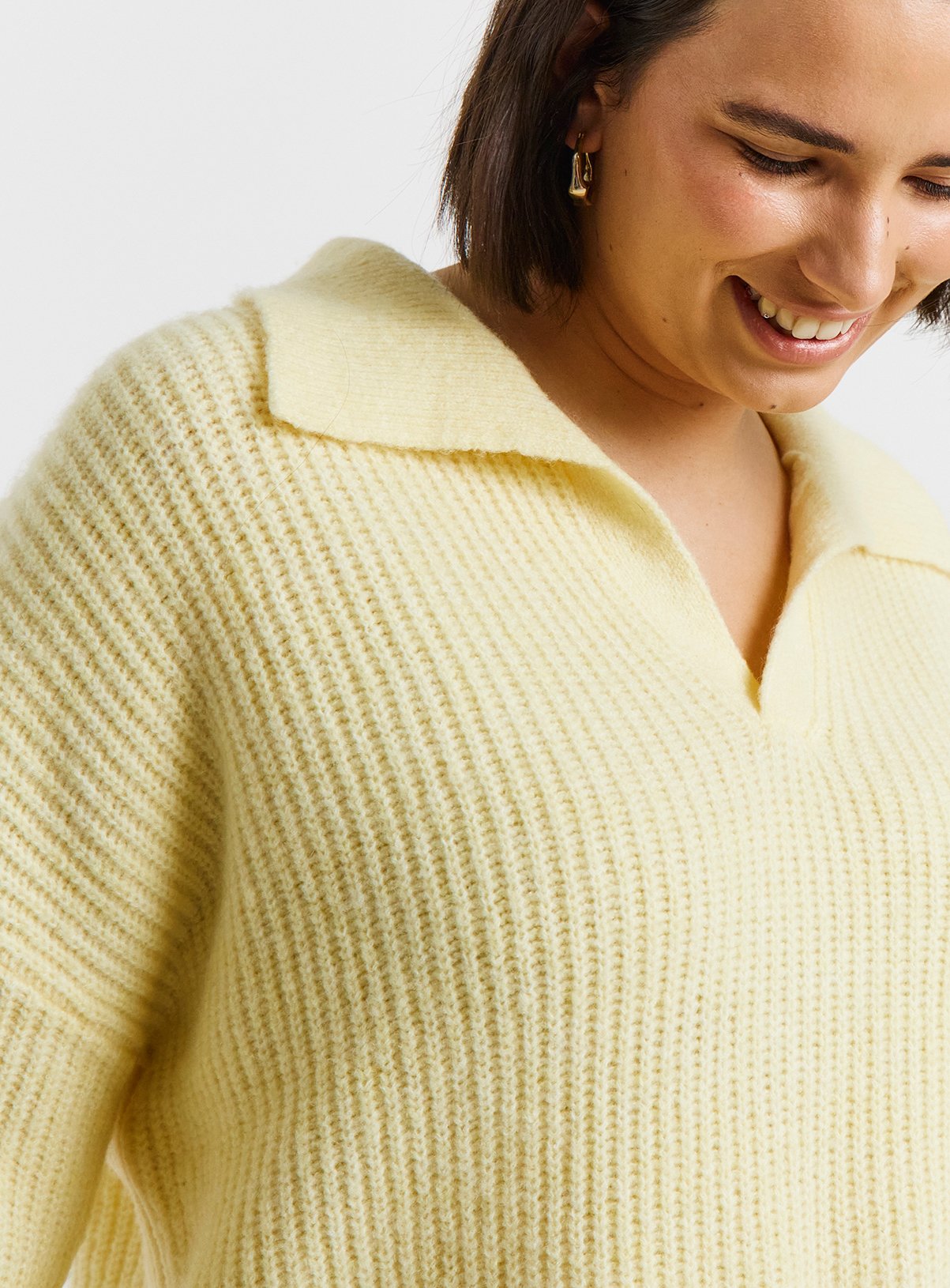 SIMPLY BE Collared Rib Jumper 28-30 - Image 4 thumbnail