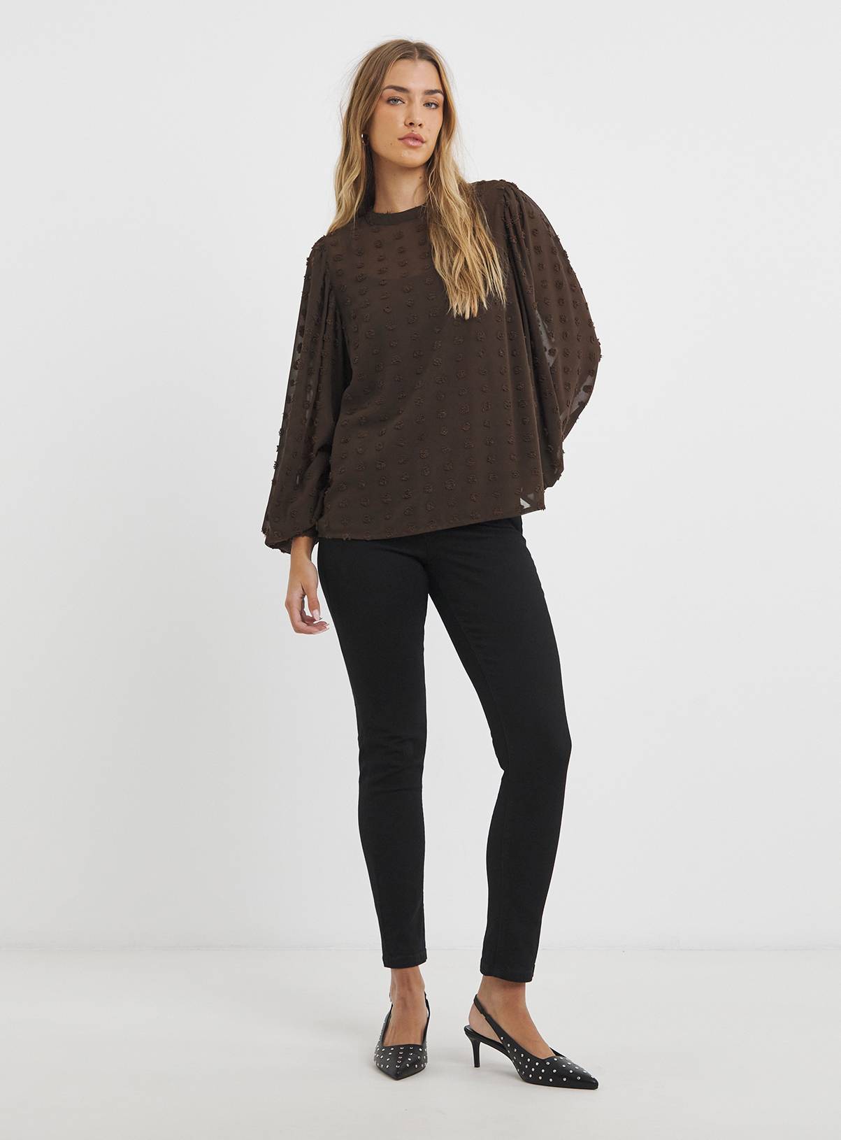 SIMPLY BE Highwaisted Super Stretch Slim Jean Black 26R - Image 2