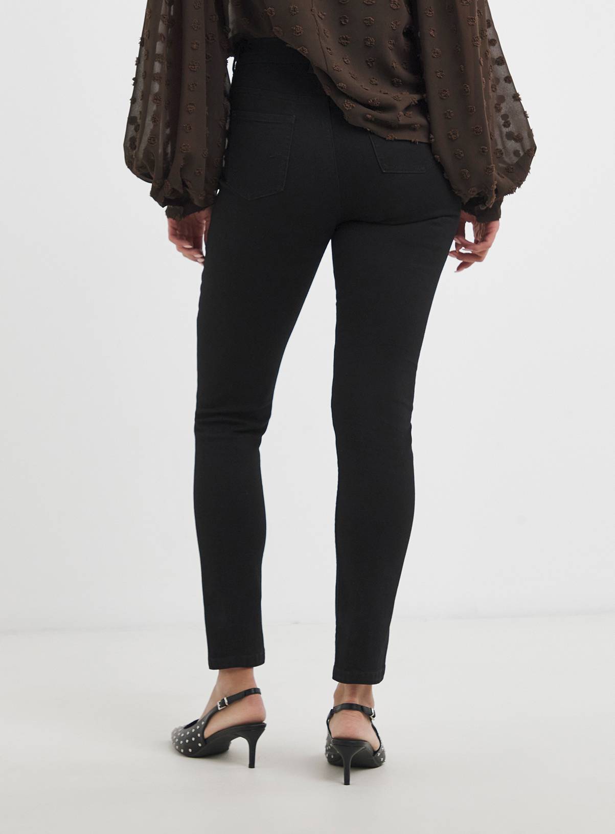SIMPLY BE Highwaisted Super Stretch Slim Jean Black 26R - Image 3