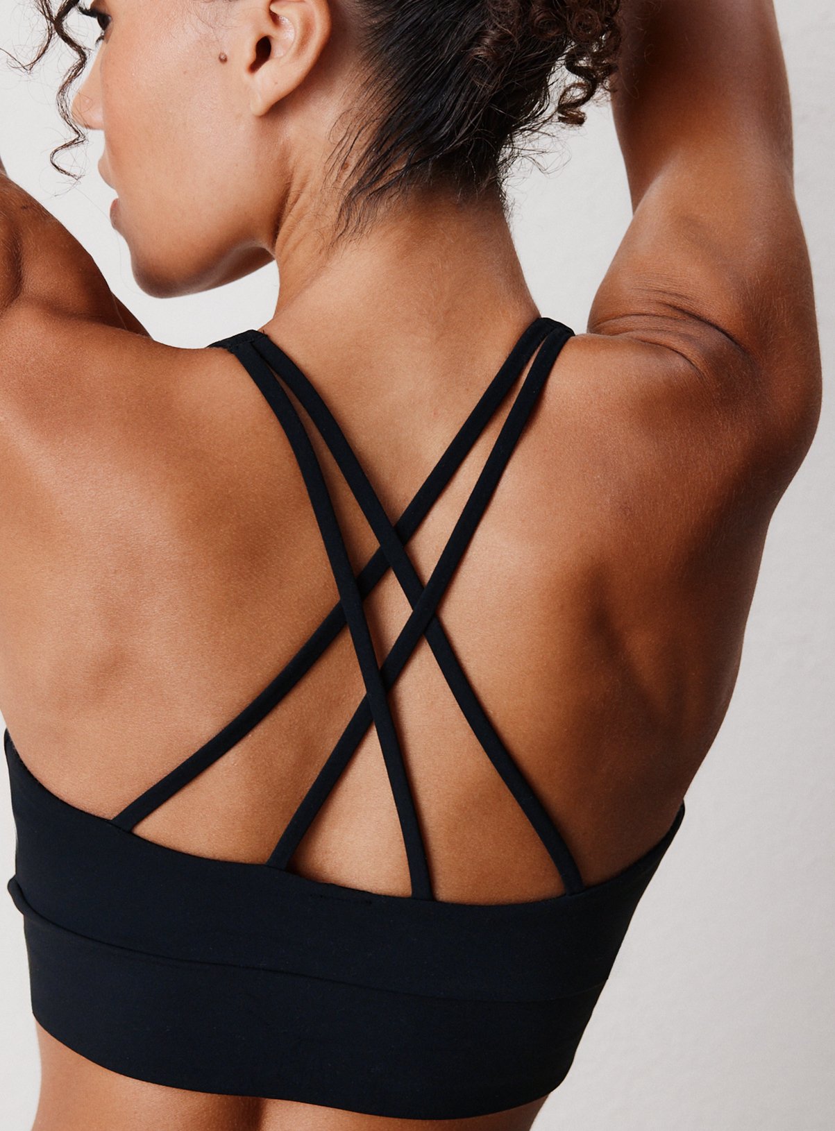 REAKTIV Black Padded Strappy Sports Bra XS - Image 3 thumbnail