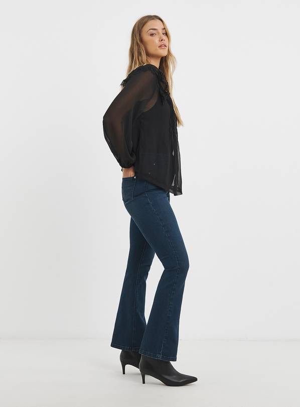 SIMPLY BE Highwaisted Super Stretch Flared Jean Blue 12S