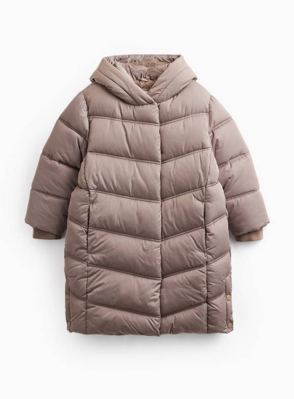 Stone Longline Duvet Puffer Coat 5-6 years