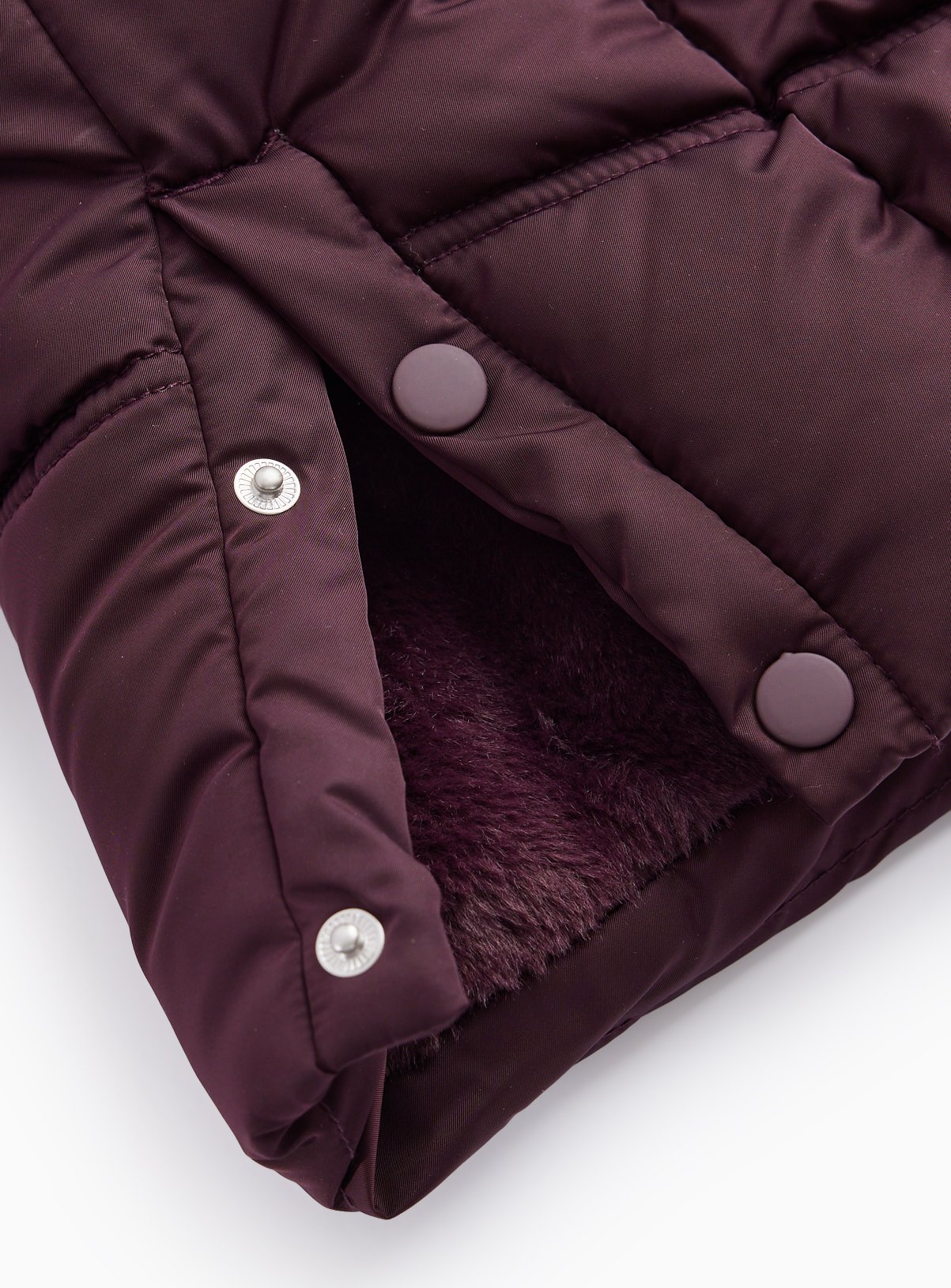 Burgundy Longline Duvet Puffer Coat 7-8 years - Image 3 thumbnail